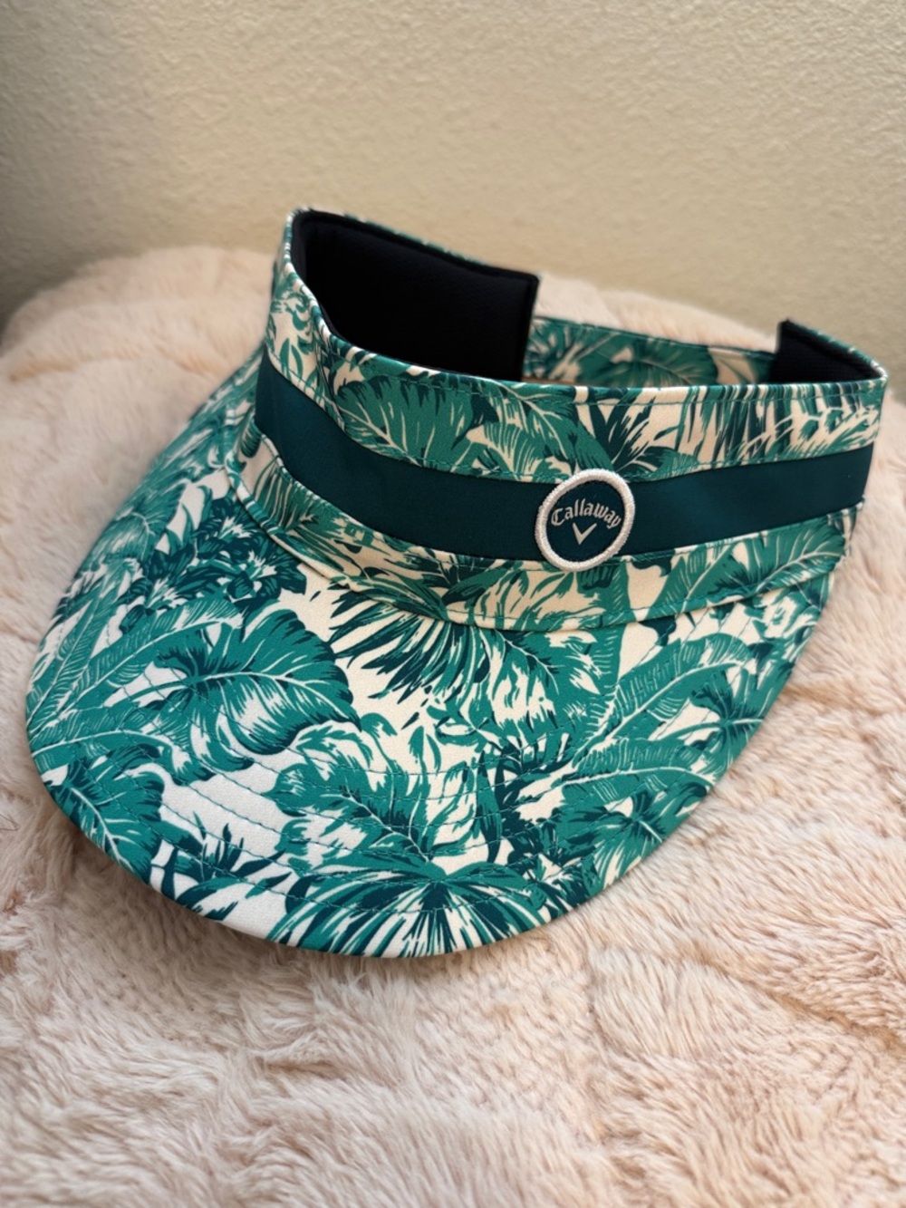 Callaway Green Tropical Leaf Golf Visor